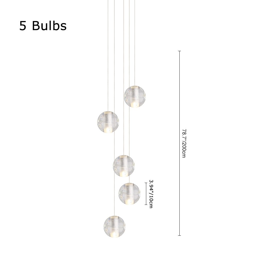 Crystal Globe Cluster Pendant Light