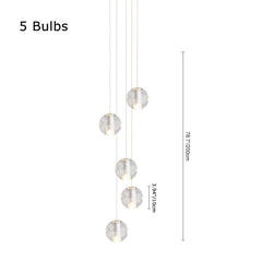 Crystal Globe Cluster Pendant Light