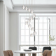 Crystal Globe Cluster Pendant Light