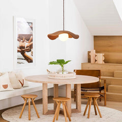 Curved Hat-Shade Ceramic Pendant Light