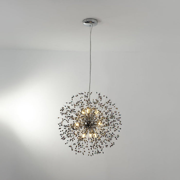 Dandelion Sputnik Colorful Chandelier with Iridescent Beads