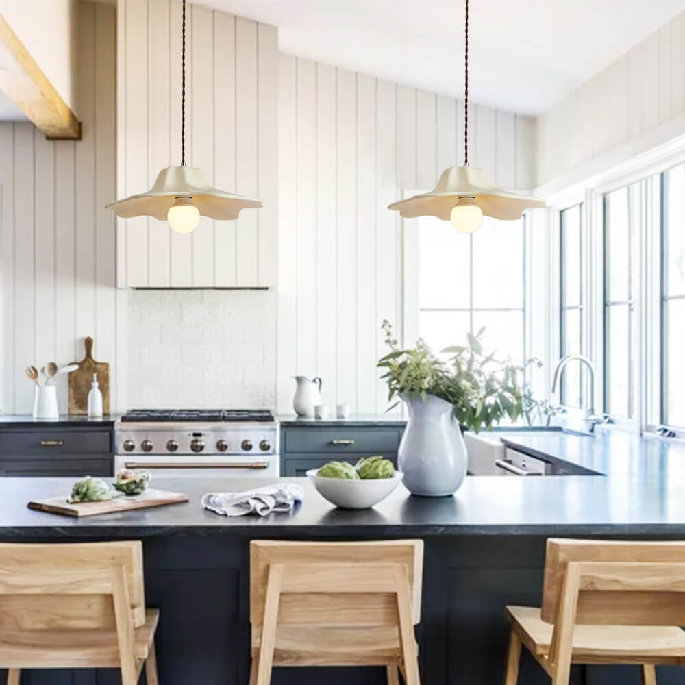 Designer Fluted Shade Ceramic Pendant Lighting