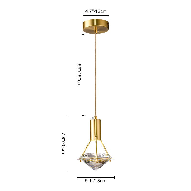 Diamond Crystal Pendant Light
