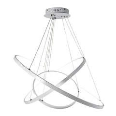Dimmable LED Three-Ring Chandelier