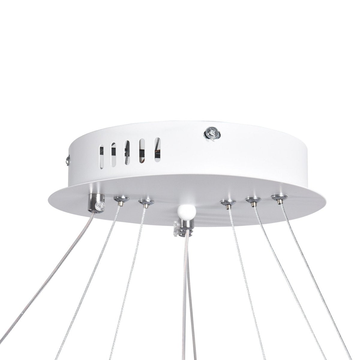 Dimmable LED Three-Ring Chandelier