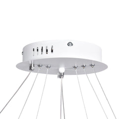 Dimmable LED Three-Ring Chandelier