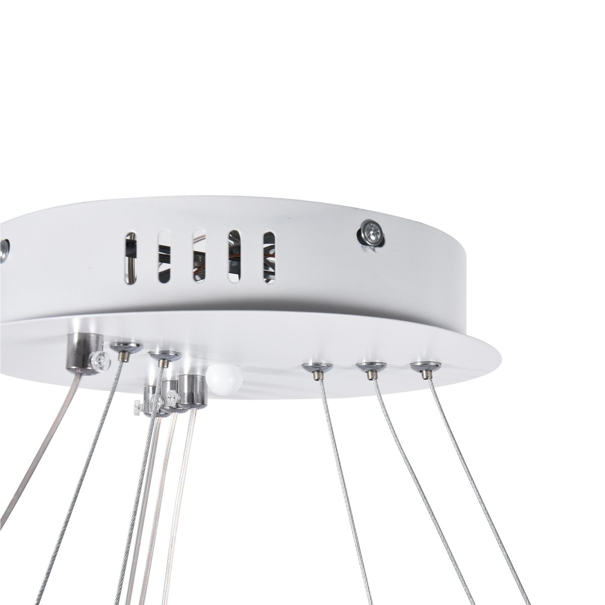 Dimmable LED Three-Ring Chandelier