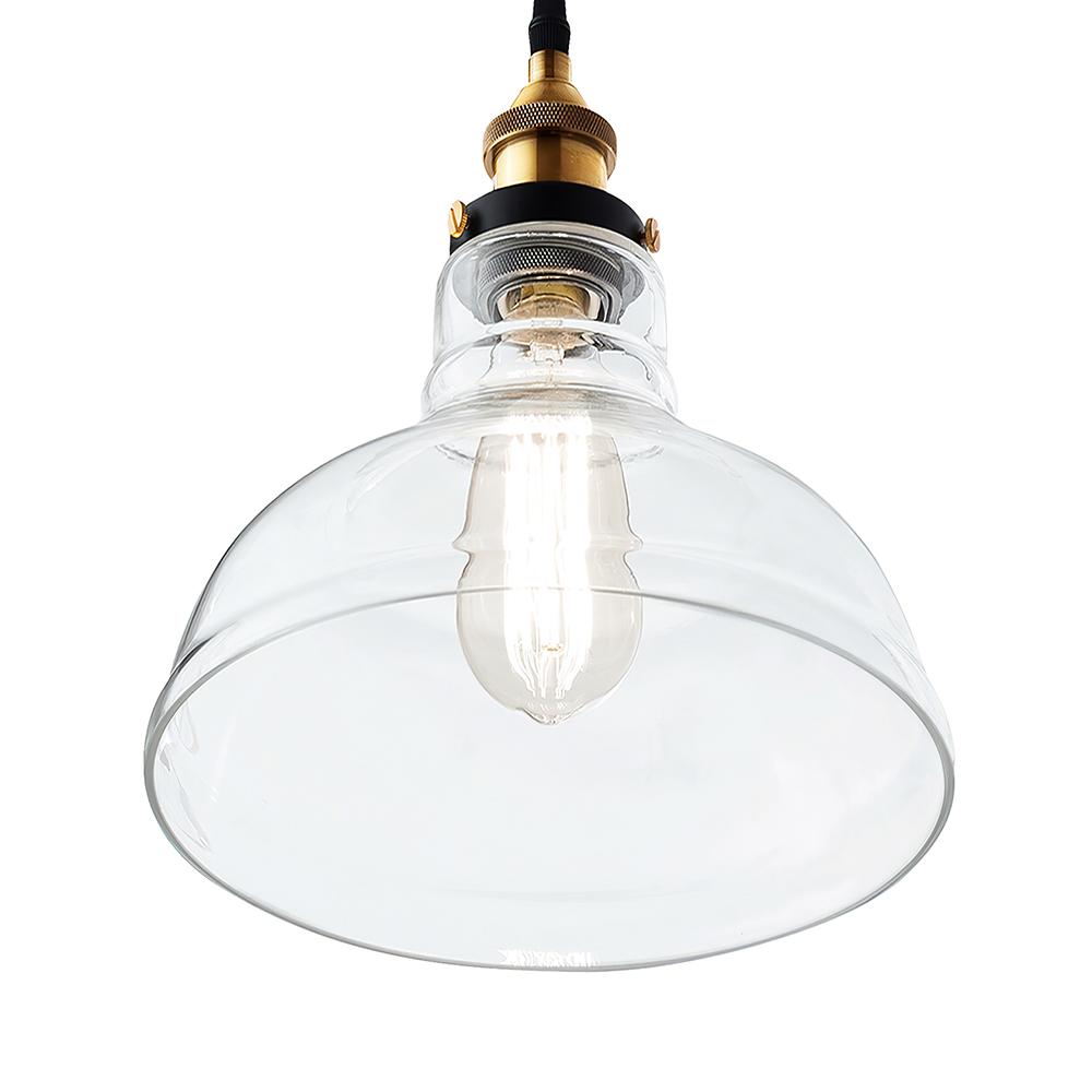 Industrial Dome Clear Glass Pendant Light