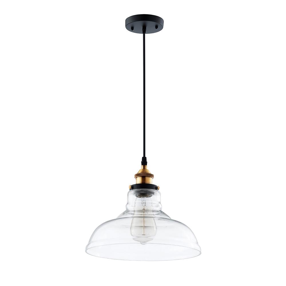 Industrial Dome Clear Glass Pendant Light