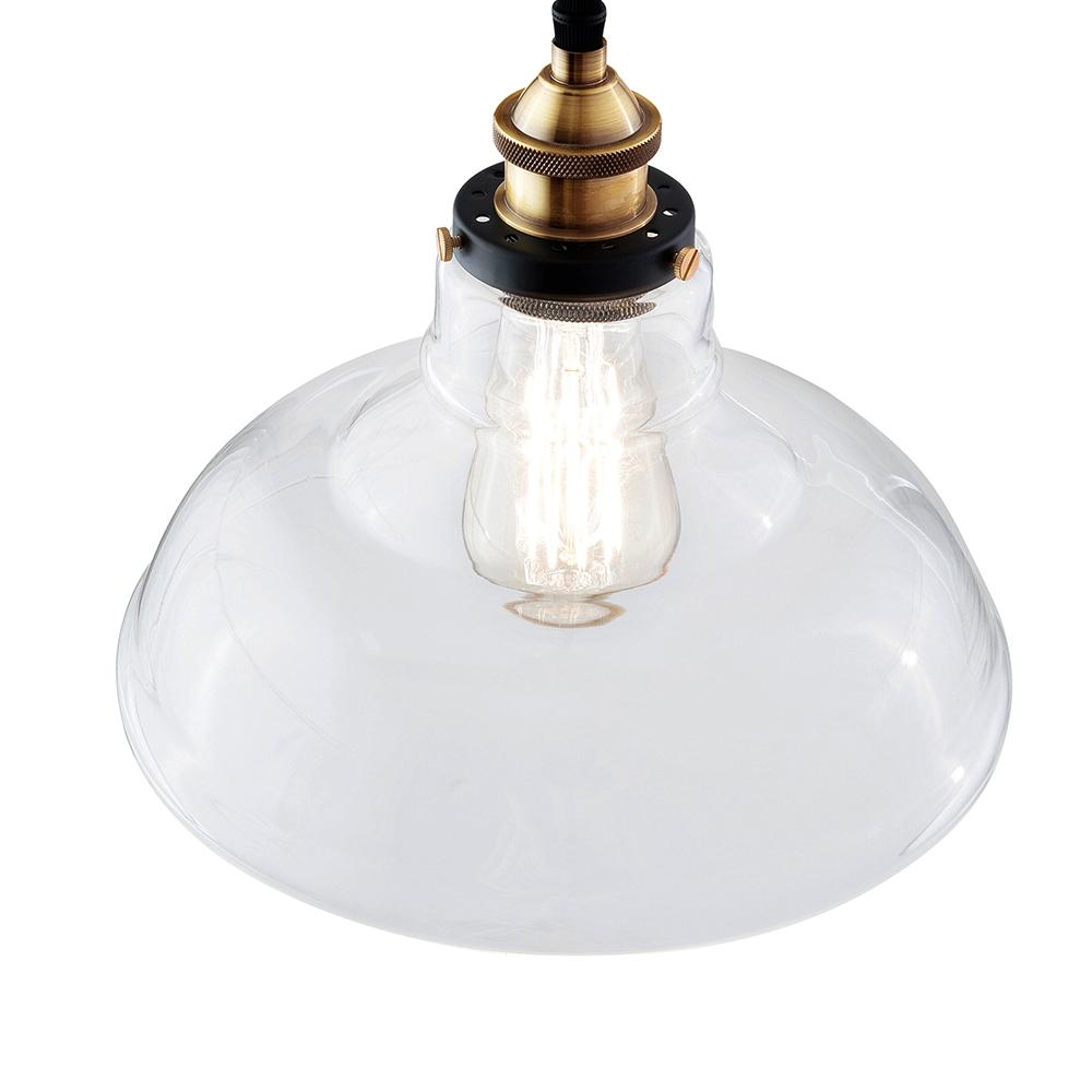 Industrial Dome Clear Glass Pendant Light