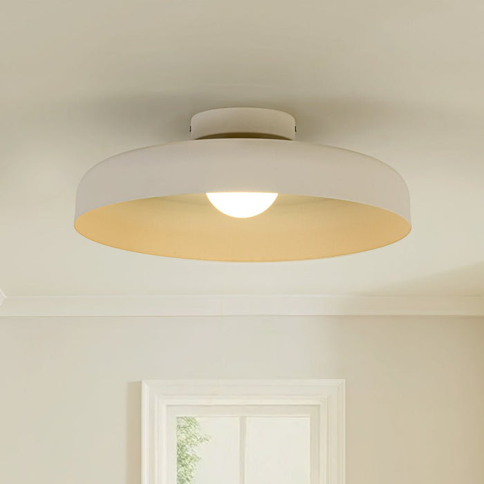 Dome Shade LED Drum Semi Flush Mount