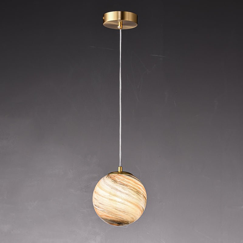 Earthy Color Glass Globe Ball Pendant Light