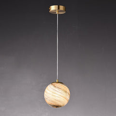 Earthy Color Glass Globe Ball Pendant Light