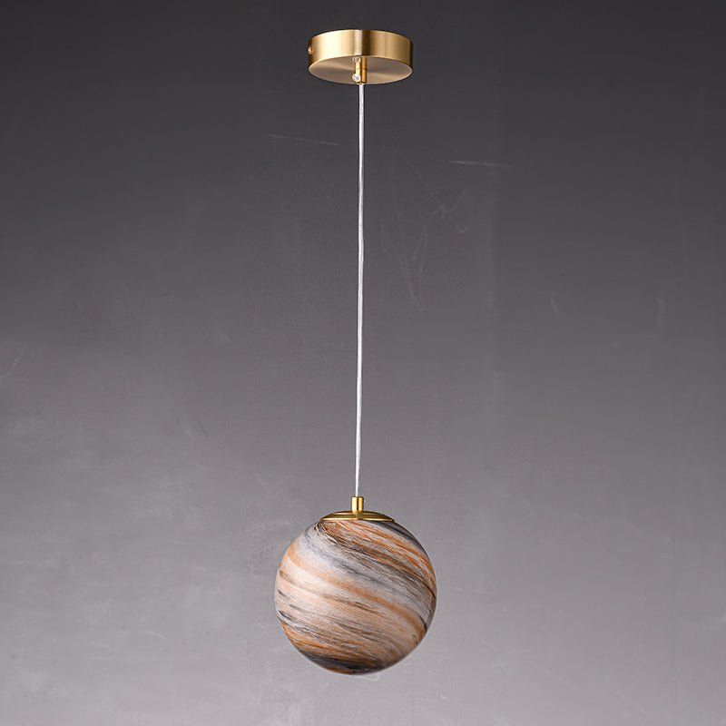 Earthy Color Glass Globe Ball Pendant Light