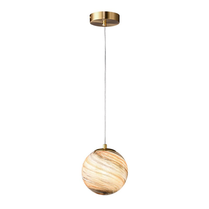 Earthy Color Glass Globe Ball Pendant Light