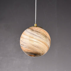 Earthy Color Glass Globe Ball Pendant Light
