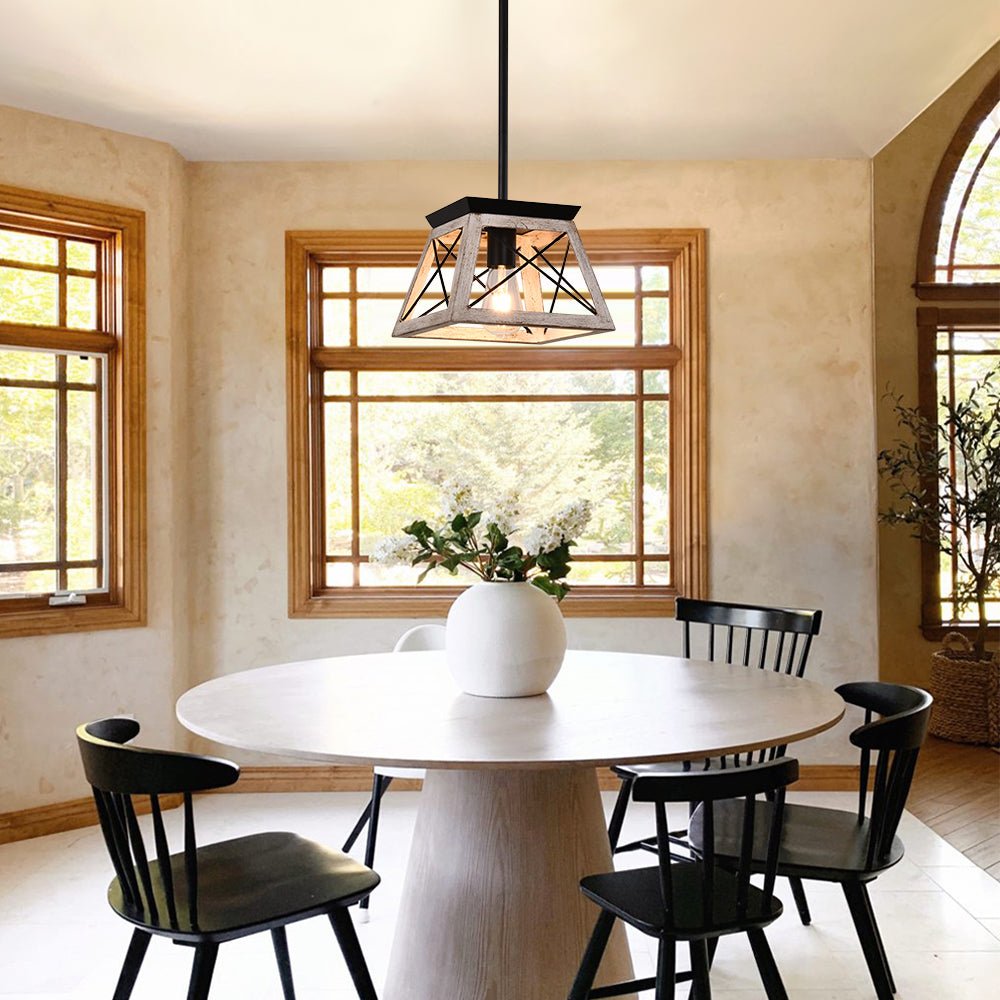 Farmhouse Rustic 1-Light Single Mini Pendant Light