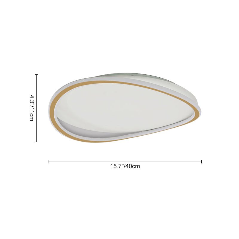 Geometric Round LED Flush Mount in Warm White