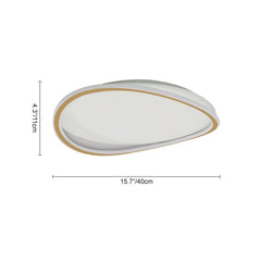 Geometric Round LED Flush Mount in Warm White