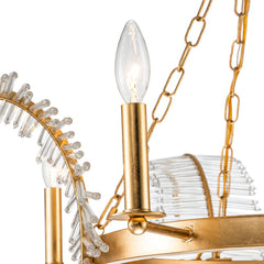 Glam Modern Crystal Leaf Chandelier