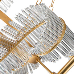 Glam Modern Crystal Leaf Chandelier