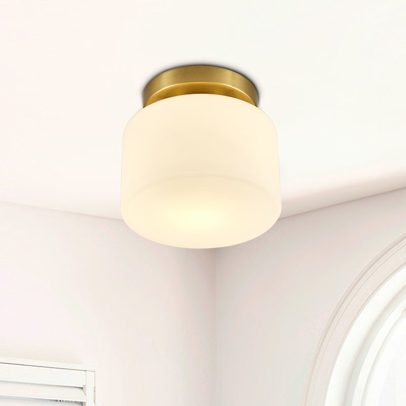Glass Cylinder Flush Mount Ceiling Lights