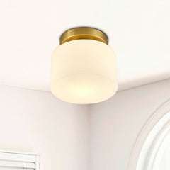 Glass Cylinder Flush Mount Ceiling Lights
