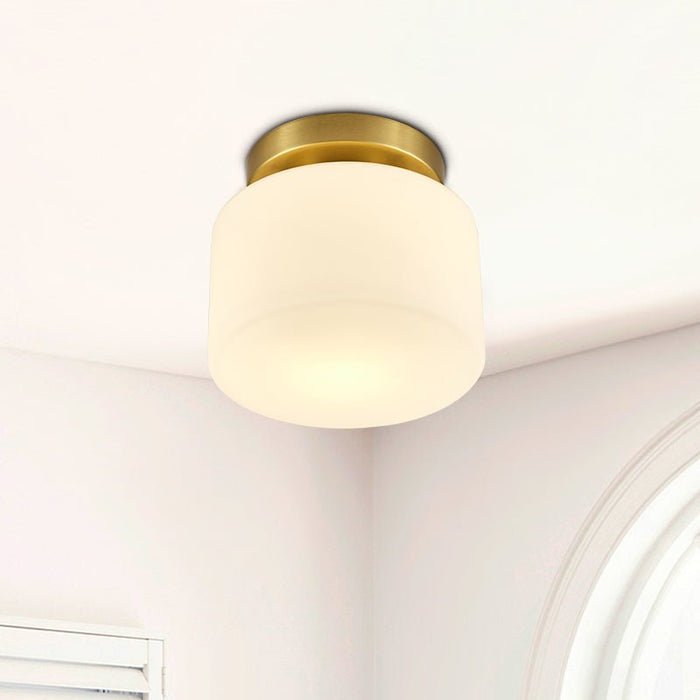 Glass Cylinder Flush Mount Ceiling Lights