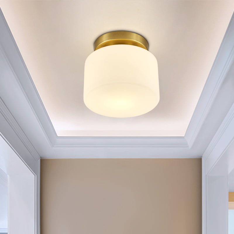 Glass Cylinder Flush Mount Ceiling Lights