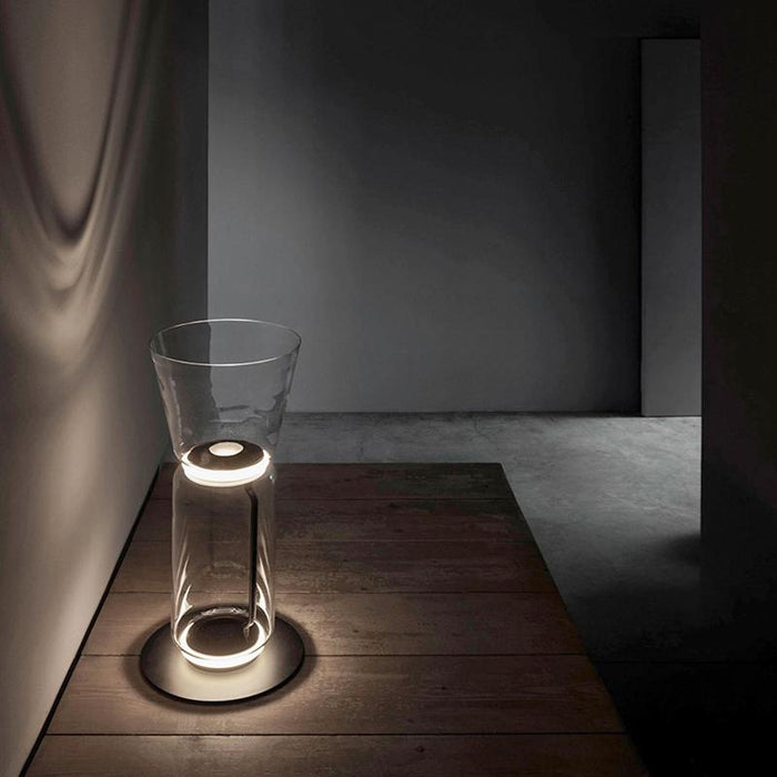 Hand-blown Transparent Glass Cylinder Table Lamp Floor Lamp