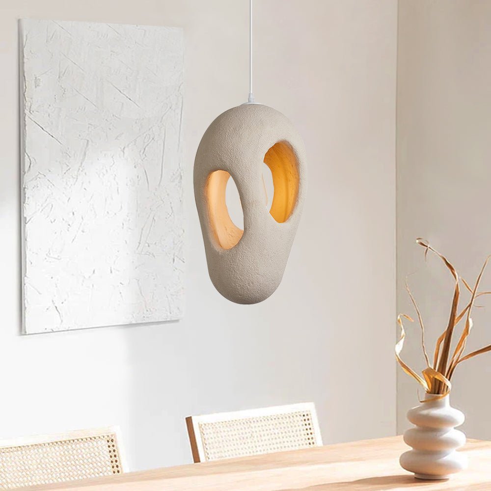 Handmade Cave Shaped Polystyrene Pendant Light
