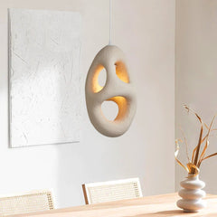 Handmade Cave Shaped Polystyrene Pendant Light