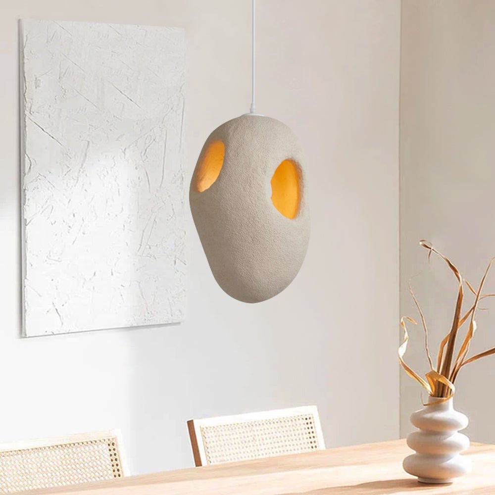 Handmade Cave Shaped Polystyrene Pendant Light