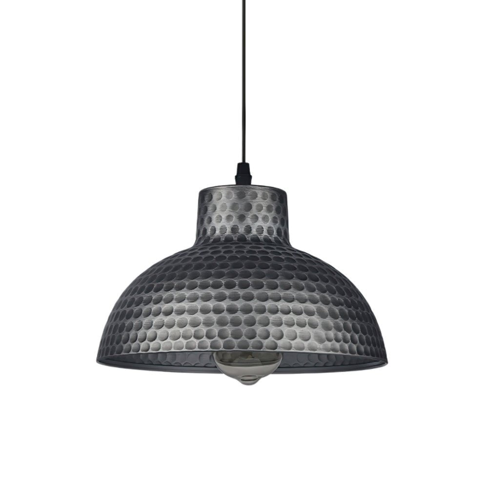 Handmade Textured Painted Industrial Dome Pendant Light