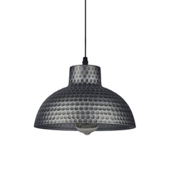 Handmade Textured Painted Industrial Dome Pendant Light