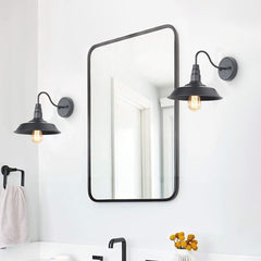 Industrial Black Single Sconce Light
