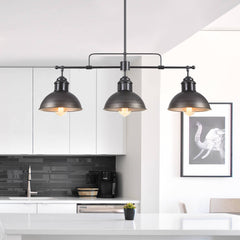 Industrial Kitchen 3-Light Bar Dome Pendant Light