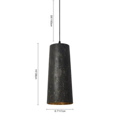 Industrial Wabi-Sabi Steel Cylinder Pendant Light