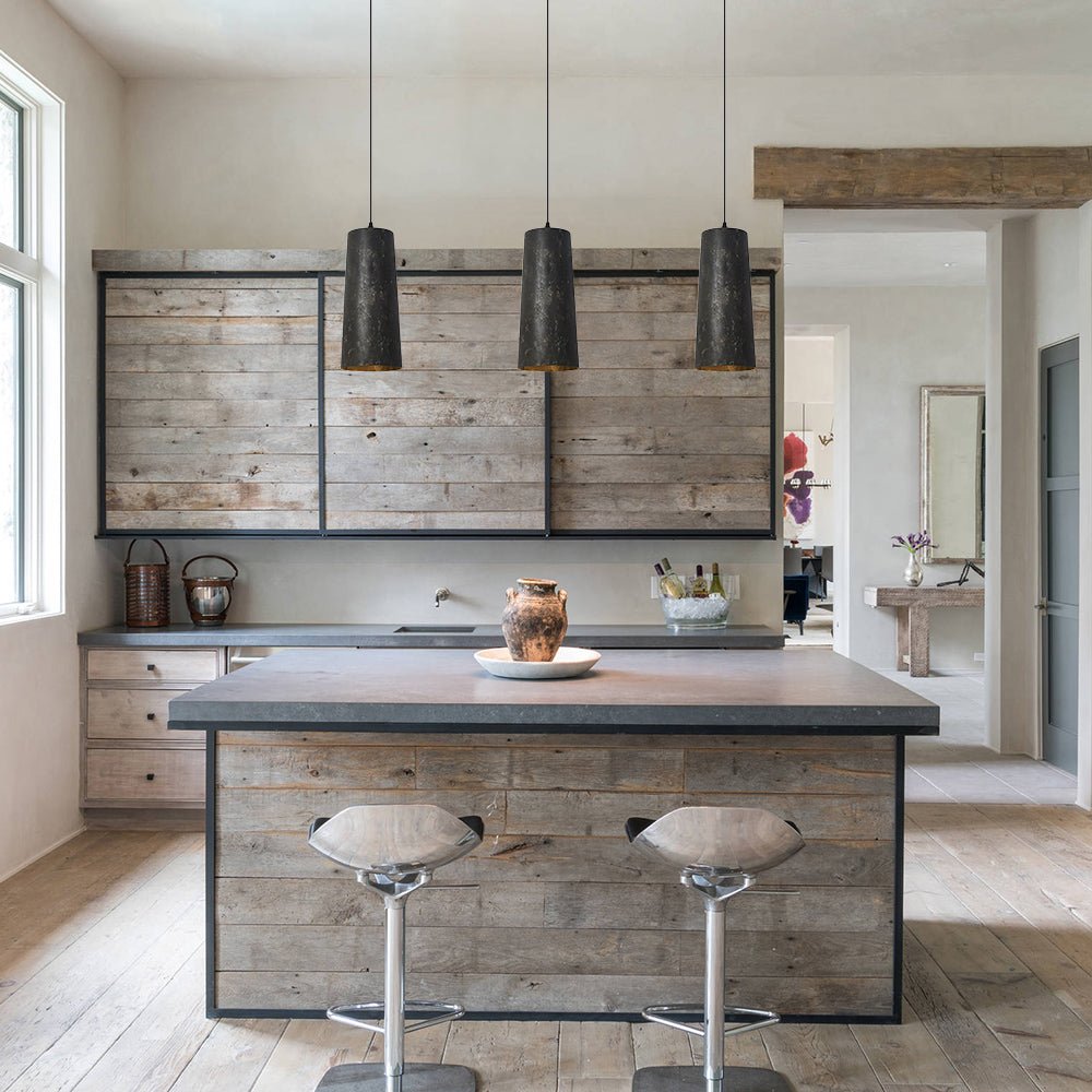 Industrial Wabi-Sabi Steel Cylinder Pendant Light