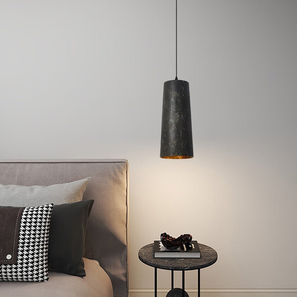 Industrial Wabi-Sabi Steel Cylinder Pendant Light