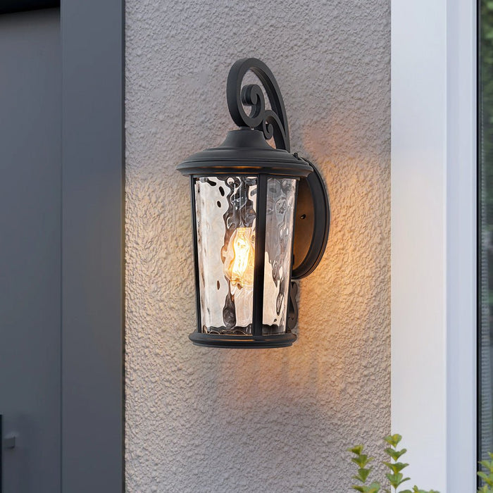 IP23 Glass Lantern Outdoor Wall Sconce