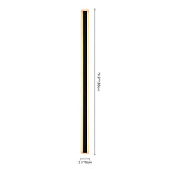 Black Metal and Acrylic Linear Bar Wall Light, 100cm Integrated LED Strip, Recessed Diffuser, Set of 2, Bathroom & Outdoor