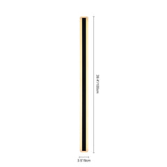 Black Metal and Acrylic Linear Bar Wall Light, 100cm Integrated LED Strip, Recessed Diffuser, Set of 2, Bathroom & Outdoor