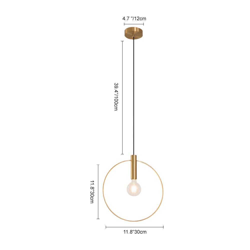 Kitchen 1-Light Single Geometric Pendant Light