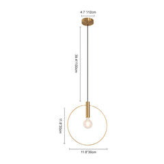 Kitchen 1-Light Single Geometric Pendant Light