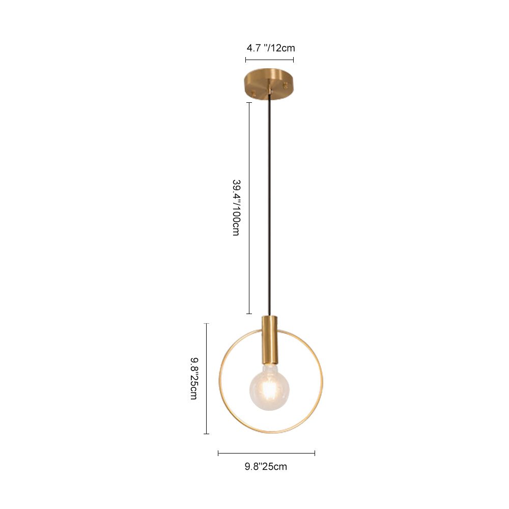 Kitchen 1-Light Single Geometric Pendant Light