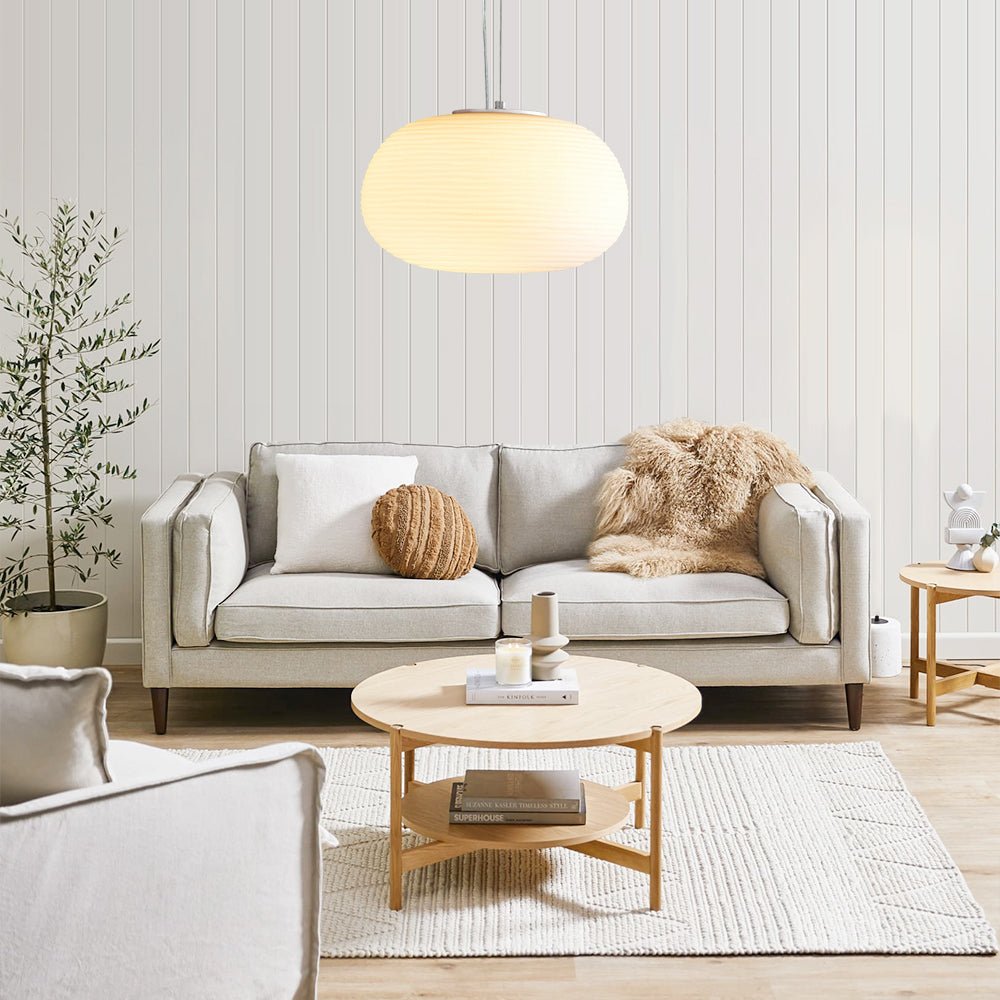 White Silk Glass Pendant Light