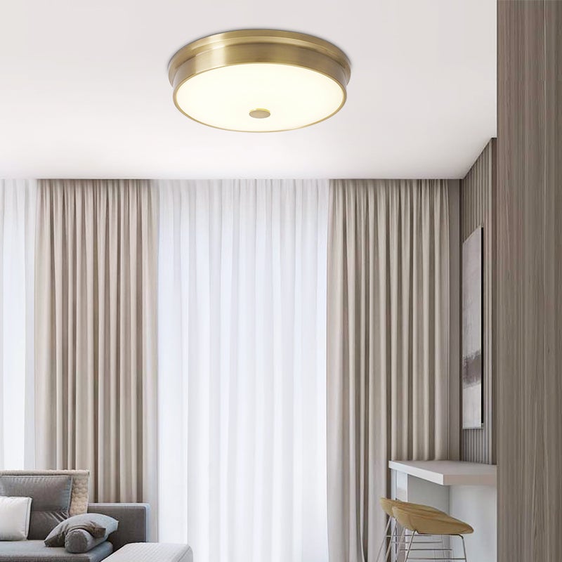 LED Gold Glass Flush Mount Ceiling Lights