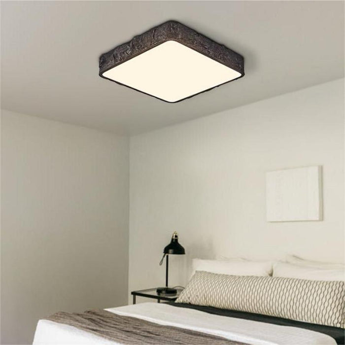 LED Nordic Stone Rock Design Square Flush Mount