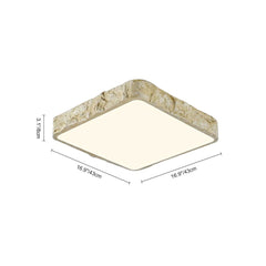LED Nordic Stone Rock Design Square Flush Mount